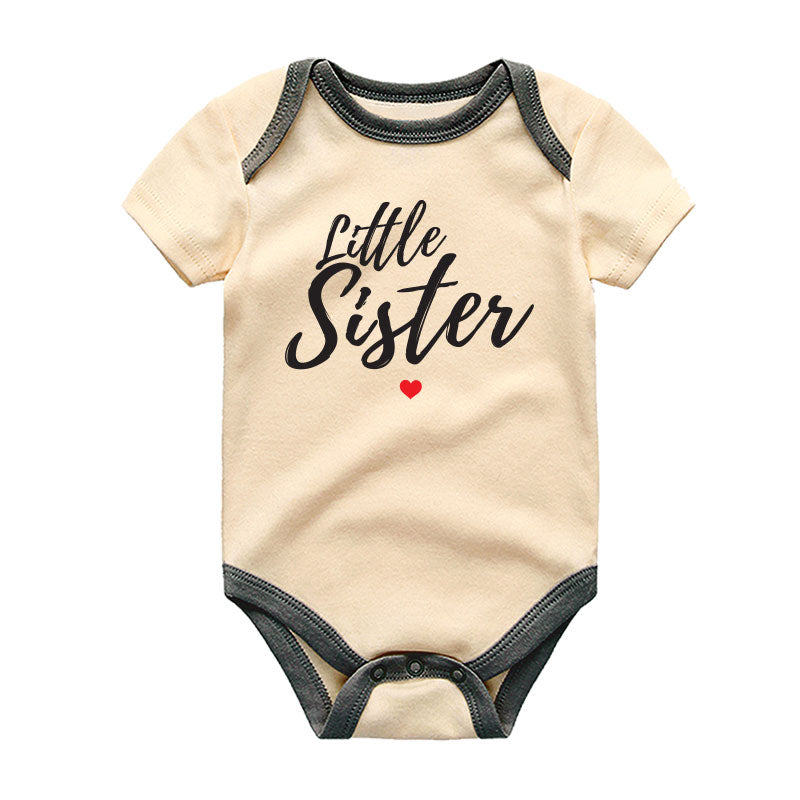 Little Sister Baby Bodysuit Cute Newborn Outfit for Girls Vêtements bébé