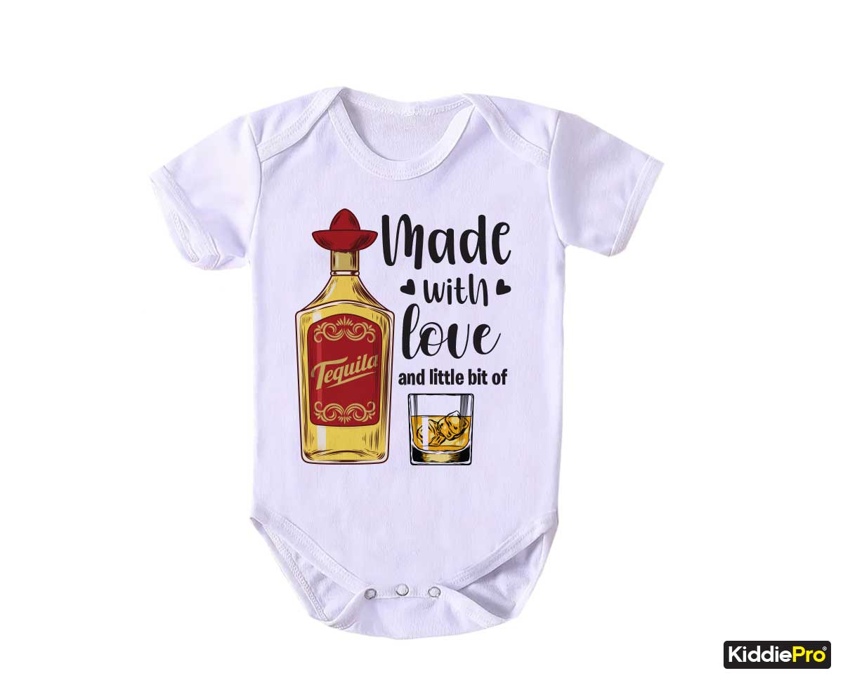 Made with love Cute and Funny baby bodysuit Family humor Funny Baby Gift