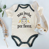 Más Leche Por Favor Funny Spanish Pregnancy Announcement Baby Boy Girl Clothes Milk Please Bodysuit Personalized Baby Outfit