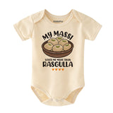 My Massi Loves Me More Than Rasgulla Baby Bodysuit Cute Indian Auntie Funny Baby Outfit Newborn Baby Shower Clothing