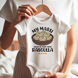 My Massi Loves Me More Than Rasgulla Baby Bodysuit Cute Indian Auntie Funny Baby Outfit Newborn Baby Shower Clothing