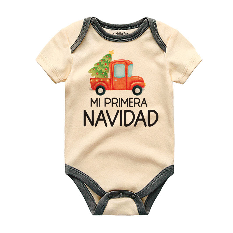 Mi Primera Navidad Cute Spanish First Christmas Baby Bodysuit Unisex Infant Baby Clothing Baby Boy Girl Clothes Newborn Gift Custom Baby Outfit Keepsake