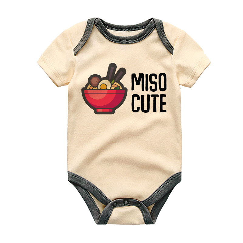 Miso Cute Baby Bodysuit Food Pun Foodie Family Adorable Japanese Cuisine Cute Design Baby Clothes Humorous, Infant Apparel