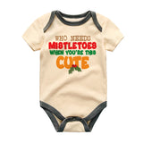 Who Needs Mistletoes Cute Baby Boy Girl Outfit Holiday Humor Bodysuit First Christmas  Playful Newborn Baby Clothes Cute Holiday Outfit