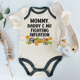 Cute Funny Comical Cheeky Baby Bodysuit with Sayings Mommy Daddy and Me Custom Baby Boy Girl Clothes Pregnancy announcement shirt Personalized Newborn Gifts