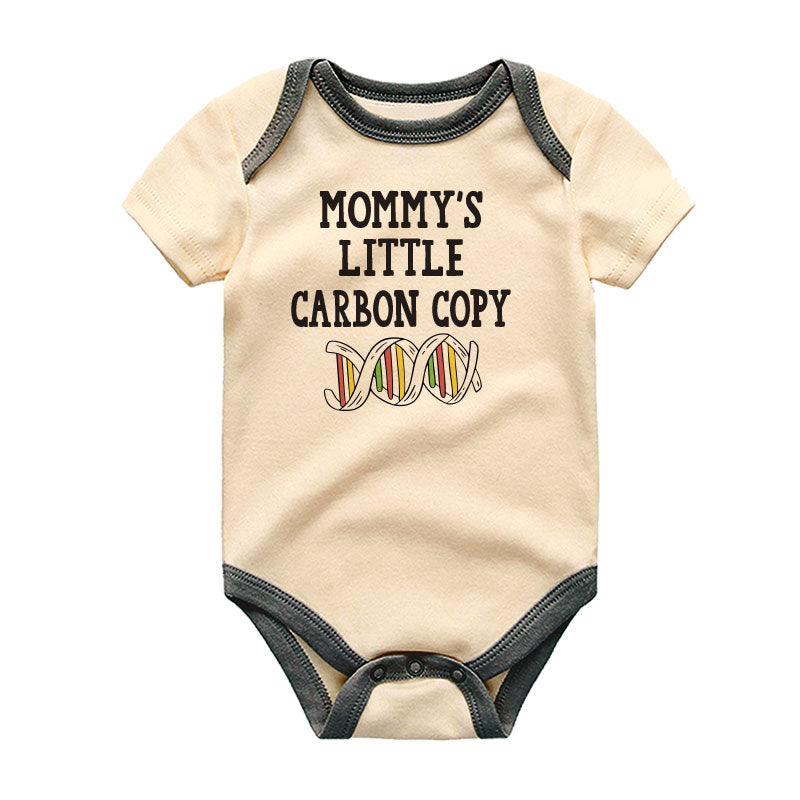 Mommy's little carbon copy Cute unisex infant baby boy girl clothes science enthusiast gift mom's little me outfit newborn gift bodysuit