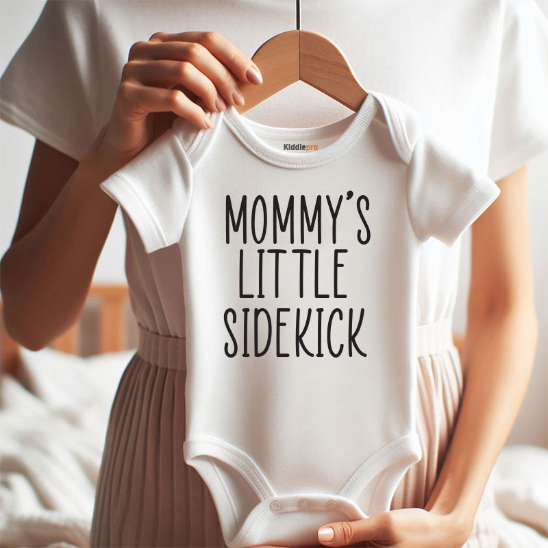 Mommy’s Little Sidekick Cute Baby Bodysuit Adorable Newborn Outfit Unisex infant clothing