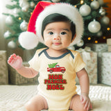 Personalized Baby's First Cristmas Baby Bodysuit Newborn Infant Baby Boy Girl Outfit French Baby Clothes Festive Babywear Cozy Holiday Outfit