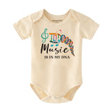 Music is in my DNA Cute Infant Baby Boy Girl Bodysuit Music Lover Baby Outfit Little Music Prodigy Baby Wear Tiny Music Enthusiast Unisex infant clothing