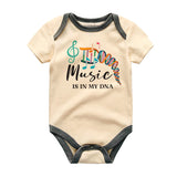 Music is in my DNA Cute Infant Baby Boy Girl Bodysuit Music Lover Baby Outfit Little Music Prodigy Baby Wear Tiny Music Enthusiast Unisex infant clothing