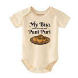 My Bua Loves Me More Than Pani Puri Cute Baby Outfit Indian Baby Clothes Foodie Food Pun Custom Baby Clothes Funny Unique Newborn Gift