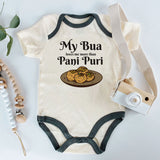 My Bua Loves Me More Than Pani Puri Cute Baby Outfit Indian Baby Clothes Foodie Food Pun Custom Baby Clothes Funny Unique Newborn Gift