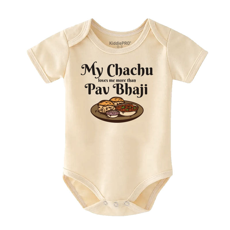 Cute Newborn Outfit with Indian Food Theme Desi Baby Clothes Chachu and Me Baby Outfit Unique Personalized Baby Shower Gift Unisex Infant Clothing