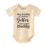 My Daddy is a better golfer funny baby clothes golfing buddy outfit cute golf shirt newborn gift