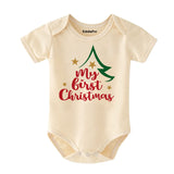 My first Christmas Unisex Baby Clothes Minimalist Christmas Tree Design