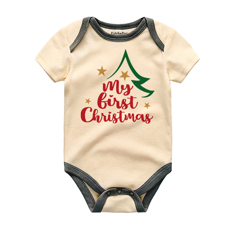 My first Christmas Unisex Baby Clothes Minimalist Christmas Tree Design