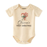 First Christmas Baby clothes Candy Cane design Unisex Baby Bodysuit