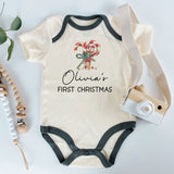 First Christmas Baby clothes Candy Cane design Unisex Baby Bodysuit