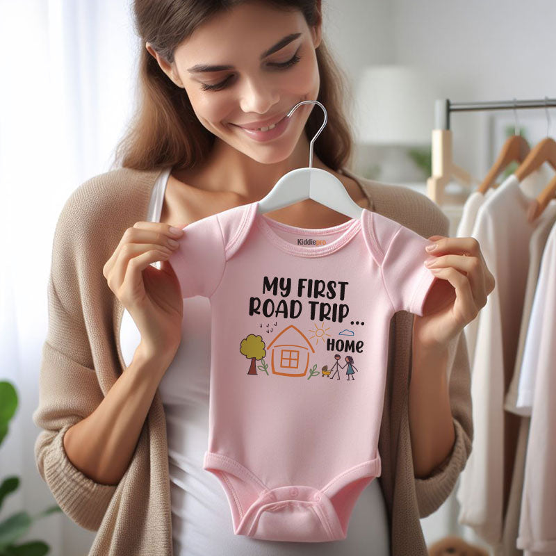 My First Road Trip Home Newborn Baby Bodysuit Coming Home Outfit Cute Baby Shower Gift for New Parents