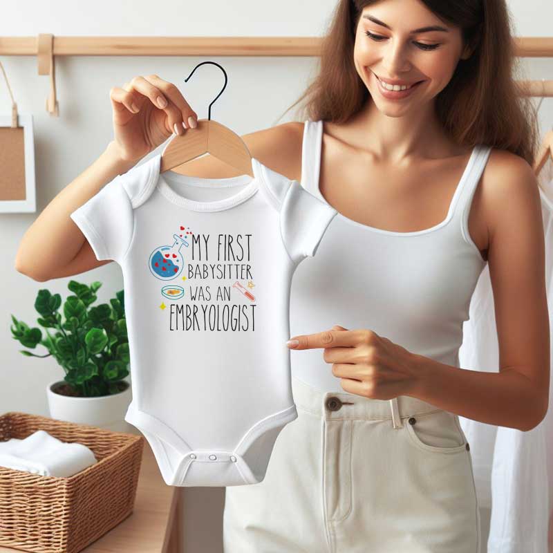 IVF Baby Bodysuit Embryologist Romper IVF Baby Gift Baby Shower Gift Unisex Infant Clothing