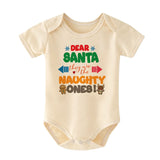 Dear Santa they are the naughty ones baby clothes First Christmas baby outfit