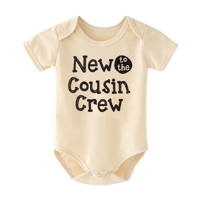 New to the cousin crew Unisex one piece short sleeve baby bodysuit Cousin Crew Baby Outfit New to the Crew Baby Outfit Cousin Squad Baby Clothes