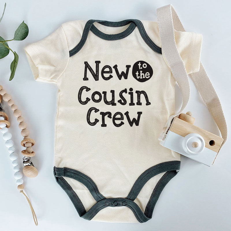 New to the cousin crew Unisex one piece short sleeve baby bodysuit Cousin Crew Baby Outfit New to the Crew Baby Outfit Cousin Squad Baby Clothes