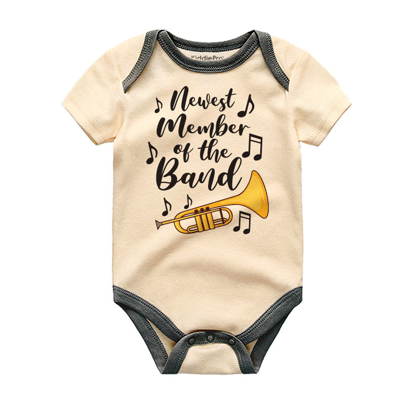 Cute Future Trumpet Player Baby Clothes Family Musician Gift Trempet brass wind musical instrument shirt Newest member of the band Baby boy girl outfit