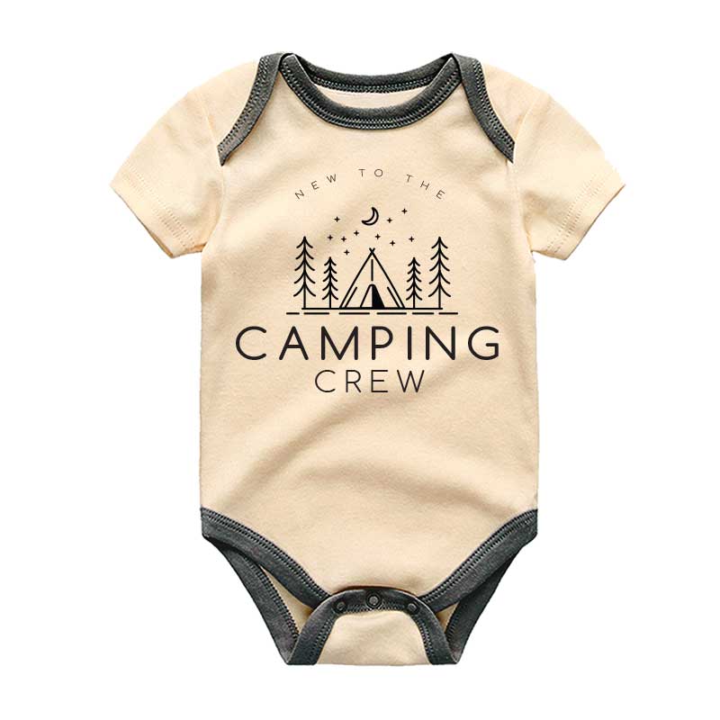 New to the Camping Crew, Baby Bodysuit, Little Camper, Camping Baby Clothes, Outdoor Adventure Apparel, Infant Camping Gear, Cute Baby Outfit, Camping Family, Baby Shower Gift, Camper in Training, Adventure Begins, Nature Lover, Camping Enthusiast, Outdoor Lifestyle, Camping Crew Onesie.