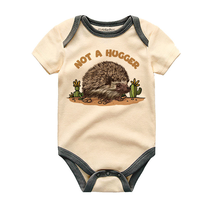 Cute Funny Hedgehog Baby Bodysuit Not a hugger baby Clothing Animal Theme Baby boy girl clothes porcupine Baby Romper Custom Shirt