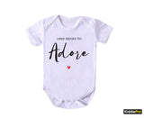 One more to Adore Baby Bodysuit Newborn Baby outfit Newest member of the family Unisex Baby Clothes (SKU#33)