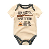 Pack my diapers hunting humor baby clothes little hunter unisex bodysuit Milk Humor outfit newborn shirt