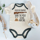 Pack my diapers hunting humor baby clothes little hunter unisex bodysuit Milk Humor outfit newborn shirt
