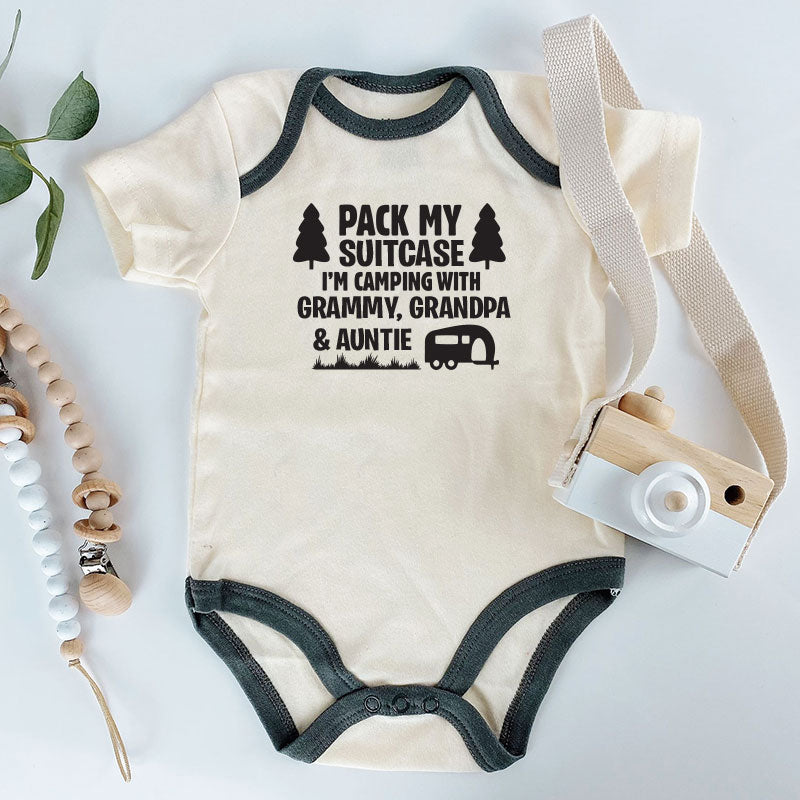 Family Vacation Travel Baby boy girl Clothes outdoor shirt camping buddy romper custom unisex bodysuit newborn gift