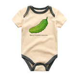 Cute Little pickle Unisex baby bodysuit beau p'tit pickel a marraine godmother newborn gift custom infant clothes