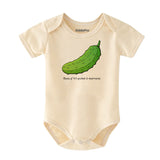 Cute Little pickle Unisex baby bodysuit beau p'tit pickel a marraine godmother newborn gift custom infant clothes