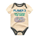 Player 3 Has Entered The Game, Baby Bodysuit, Custom Gaming Romper, Gaming Buddy Outfit, Unisex Newborn Clothing, Personalized Infant Shirt, Gamer Baby Apparel, Cute Gaming Onesie, Unique Baby Shower Present, Video Game-themed Baby Wear, Gaming Family Fashion, Funny Baby Clothes, Gaming Community Gift, Player 3 Announcement, Gamer Parenting Gear.