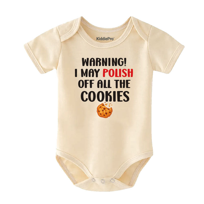 Cute Gift for Polish Parents Cookie Lover Outfit Pastry Bakery Romper heritage cultural baby bodysuit