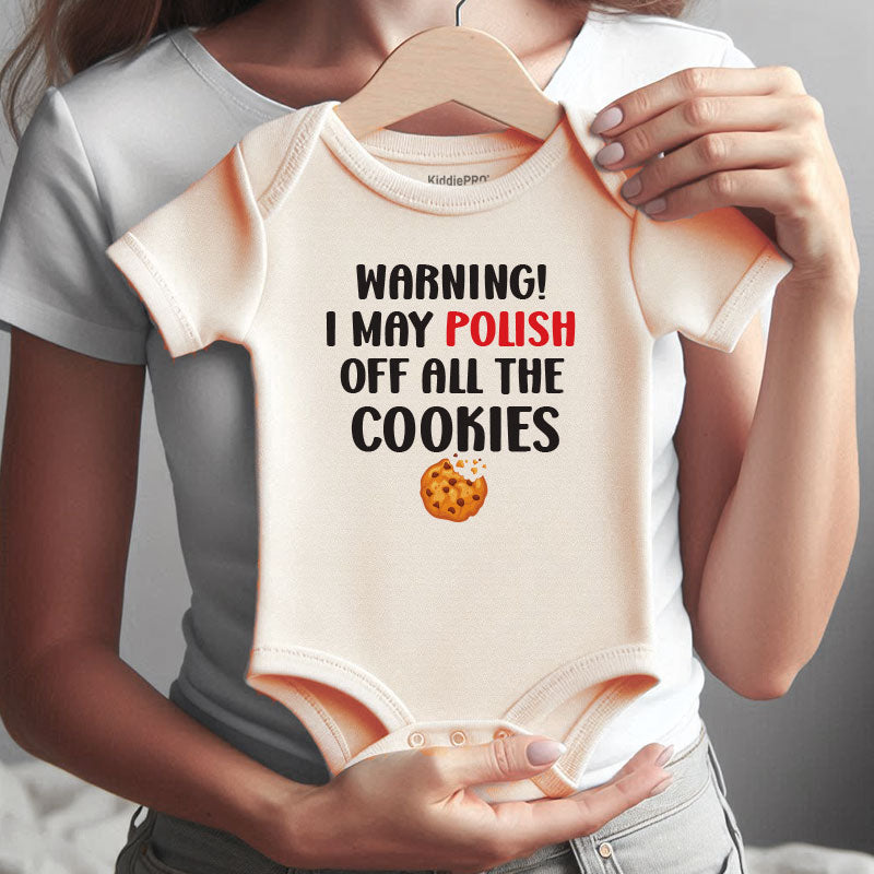 Cute Gift for Polish Parents Cookie Lover Outfit Pastry Bakery Romper heritage cultural baby bodysuit
