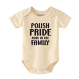 Polish Pride Baby Romper heritage cultural custom baby bodysuit Cute Polish Baby Clothes
