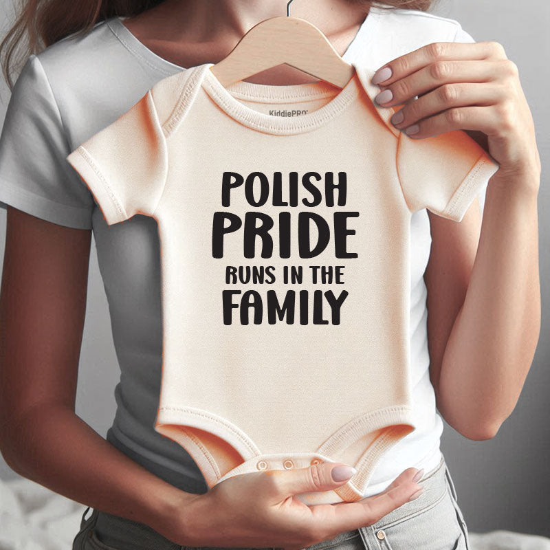 Polish Pride Baby Romper heritage cultural custom baby bodysuit Cute Polish Baby Clothes