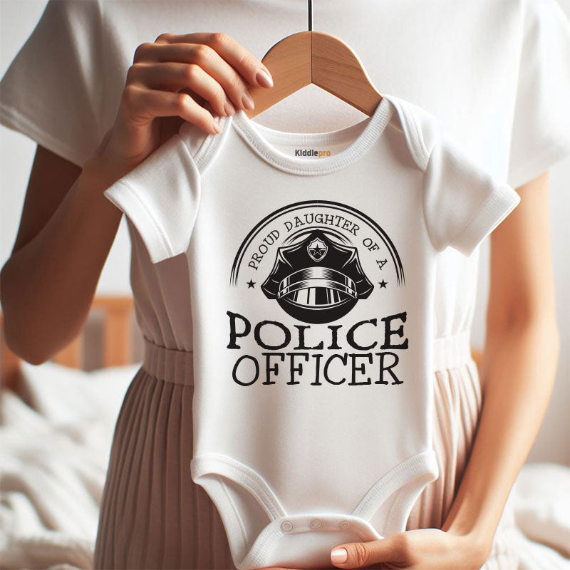 Police officer Baby Clothes Daughter Law Enforcement Dad Bodysuit Custom Newborn Romper Daddy's Girl Outfit