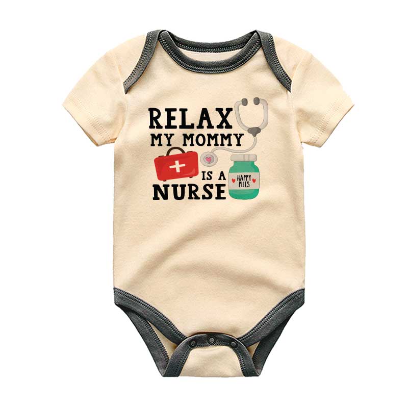 Relax, My Mom is a Nurse, Funny Baby Bodysuit, Gift for Healthcare Providers, Parents, Nurse Mom, Healthcare Worker Gift, Medical Professional Baby Clothes, Humorous Infant Romper, Cute Baby Gift, Hospital-themed Baby Apparel, Nursing Humor, Nurse-themed Baby Bodysuit, Funny Baby baby romper, Unique Baby Shower Present, Healthcare Family Fashion.