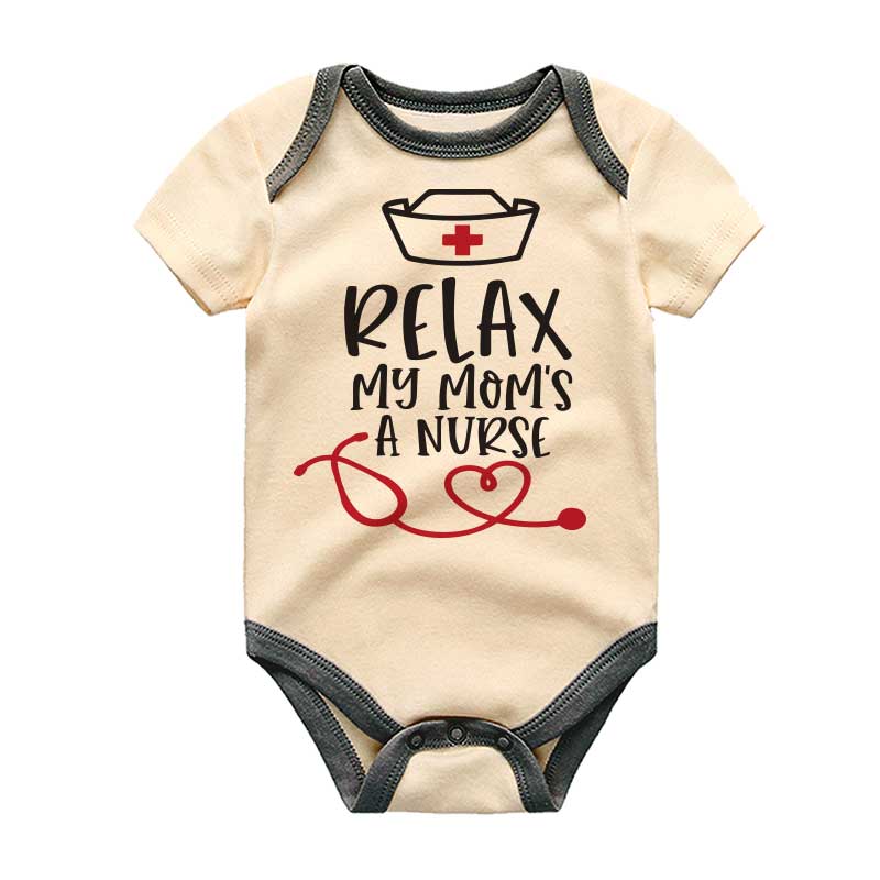 Relax Mom is a Nurse, Funny Baby Bodysuit, Gift for Healthcare Providers, Parents, Nurse Mom, Healthcare Worker Gift, Medical Professional Baby Clothes, Humorous Infant Romper, Cute Baby Gift, Hospital-themed Baby Apparel, Nursing Humor, Nurse-themed Baby Bodysuit, Funny Baby baby romper, Unique Baby Shower Present, Healthcare Family Fashion.