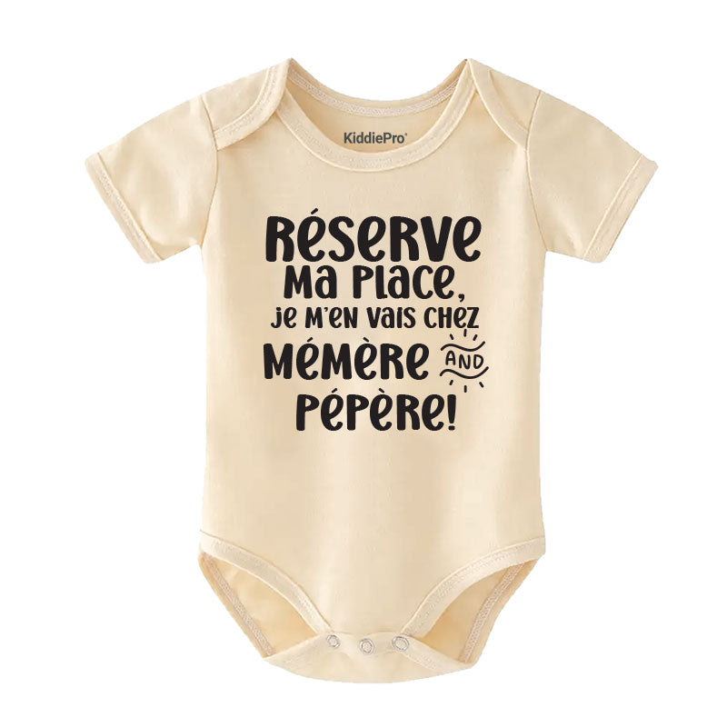 French grandparents baby reveal clothes Mémère et pépère Barboteuse Bébé Drôle Cadeau Naissance Grand-Parents