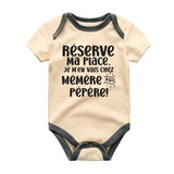 French grandparents baby reveal clothes Mémère et pépère Barboteuse Bébé Drôle Cadeau Naissance Grand-Parents