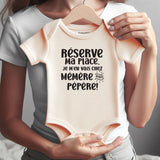 French grandparents baby reveal clothes Mémère et pépère Barboteuse Bébé Drôle Cadeau Naissance Grand-Parents