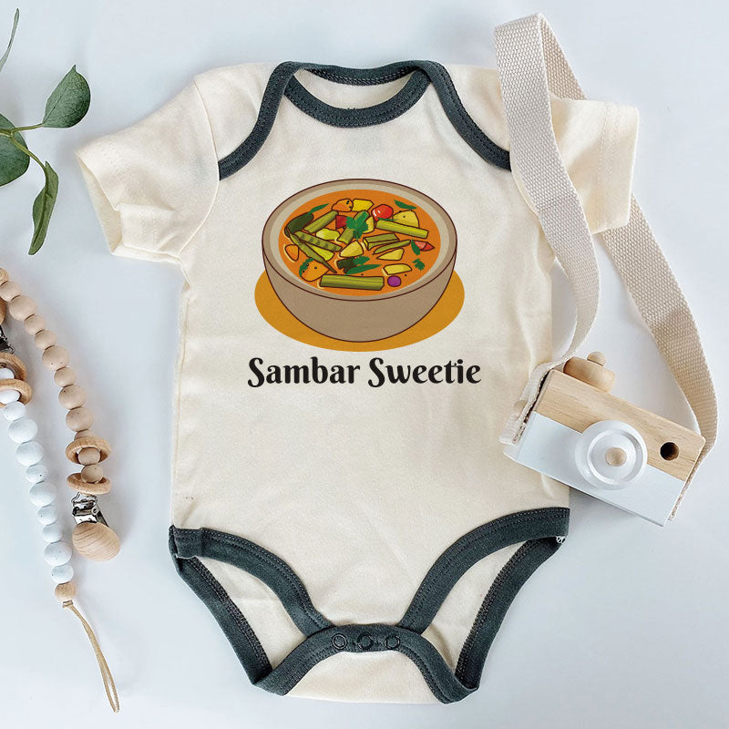 Indian Food Baby Clothes Desi Baby Bodysuit Cultural Baby Clothing India Cute Foodie Custom Baby Clothes Newborn Gift Customizable Baby Bodysuit