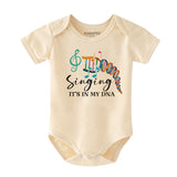 Singing Baby boy girl Outfit DNA Music Baby Clothes little singer Baby Bodysuit Music Lover Baby Gift