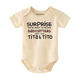 Filipino Baby Announcement Hilarious Tita and Tito Baby Outfit Surprise You're Going to Be Babysitter Funny Infant outfit Custom Baby Bodysuit Tagalog Baby Clothes